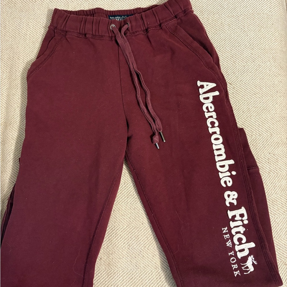 Abercrombie & Fitch Maroon Joggers